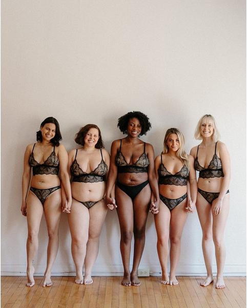 Black Lima Recycled Lace Longline Bralette