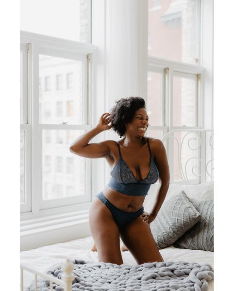 Blue Recycled Lace Lima Undies *Only L + XL left!* *FINAL SALE ITEM*