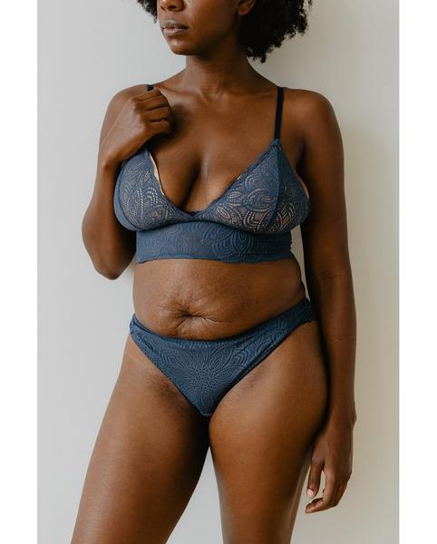 Blue Recycled Lace Lima Longline Bralette *FINAL SALE ITEM*