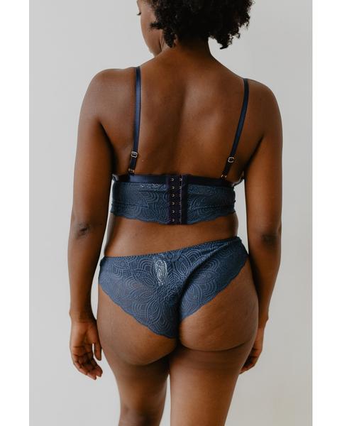 Blue Recycled Lace Lima Longline Bralette *FINAL SALE ITEM*
