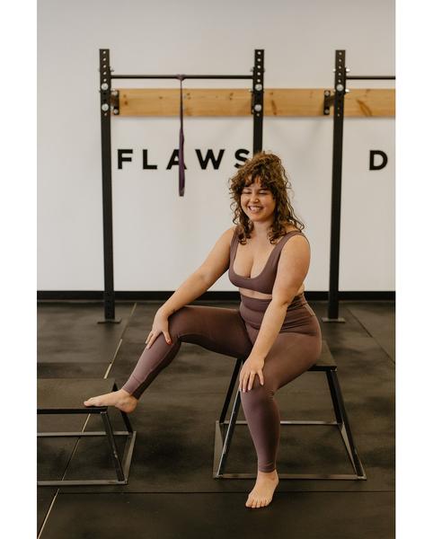Pocket High Waist Organic Cotton Leggings - Eggplant Purple