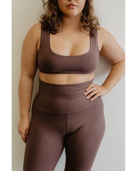 Organic Cotton Tank Bralette - Eggplant Purple