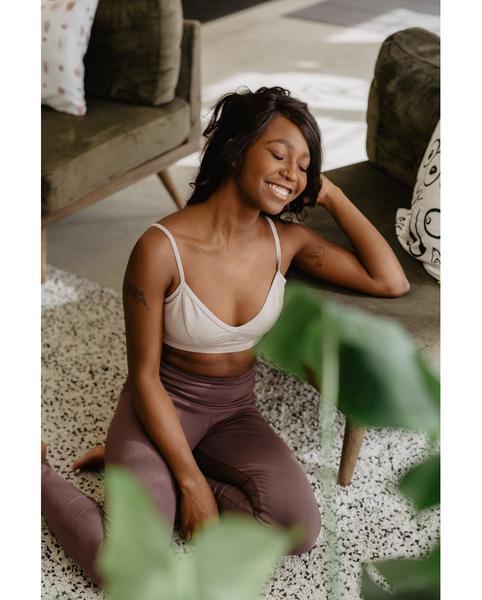Organic Cotton Light Sports / Yoga / Lounge Bra - Lilac Purple