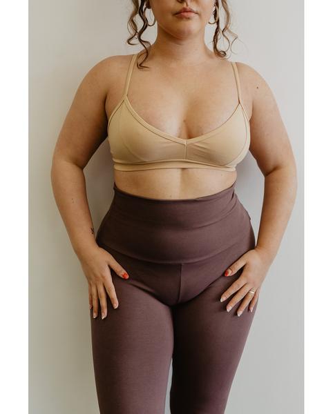 Organic Cotton Light Sports / Yoga / Lounge Bra - Beige