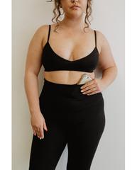 Organic Cotton Light Sports / Yoga / Lounge Bra - Black