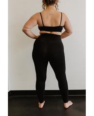 Pocket High Waist Organic Cotton Leggings - Black