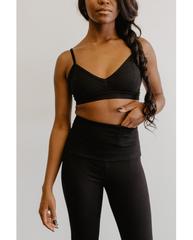 Organic Cotton Light Sports / Yoga / Lounge Bra - Black