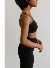 Organic Cotton Light Sports / Yoga / Lounge Bra - Black
