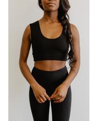 Organic Cotton Reversible Bralette - Black