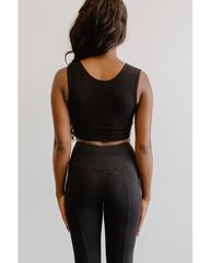 Organic Cotton Reversible Bralette - Black