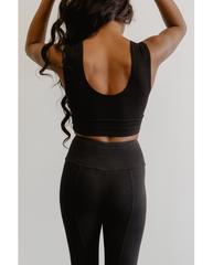 Organic Cotton Reversible Bralette - Black