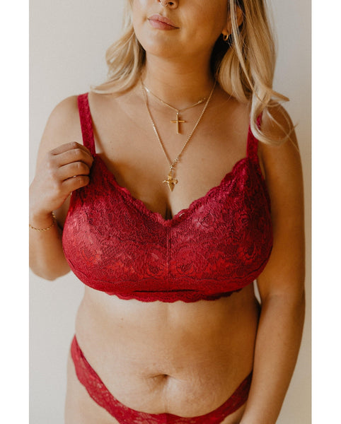 Curvy Sweetie Bralette - Ruby Red *Only XS + S left! FINAL SALE*