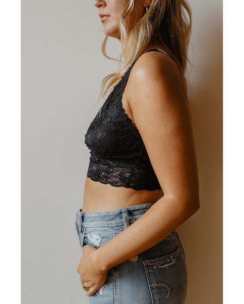 Plungie Bralette - Black *Only S + XL left! FINAL SALE*