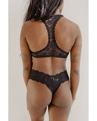 Cutie Thong - Black / Blush