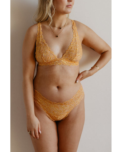 Triangle Bralette - Sunset Floral Print