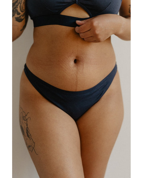 Organic Cotton Thong - Navy