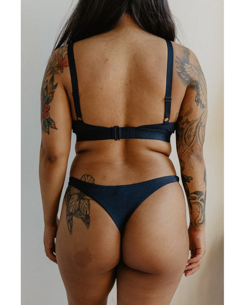 Organic Cotton Thong - Navy