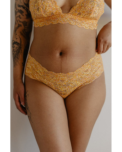 Hottie Boyshort -  Sunset Floral Print
