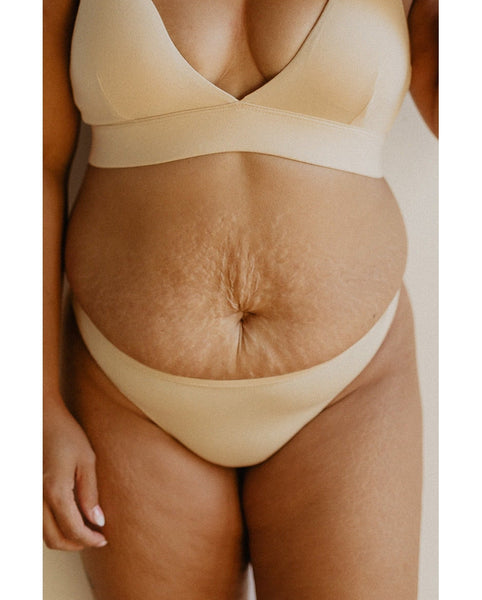 Organic Cotton Classic Thong - Beige