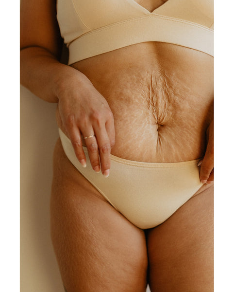 Organic Cotton Classic Thong - Beige