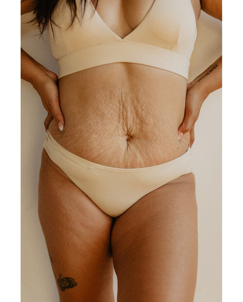 Organic Cotton Classic Bikini Undies - Beige