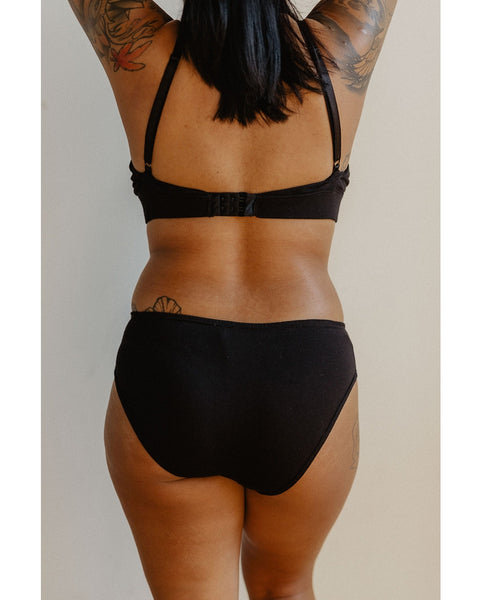 Organic Cotton Classic Bikini Undies - Black