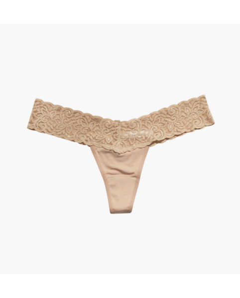 Chrystie Lace Bamboo Thong - Beige