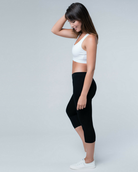 Organic Cotton Everyday Cropped Leggings - Black *Only XS, S, + XL left!*