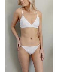 Organic Cotton Janet Bralette - White *Only L left!*