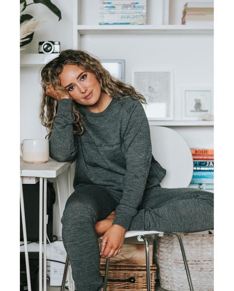 Almost as Sustainable As Being Naked Sweater - Grey *Only XS Left! FINAL SALE ITEM*