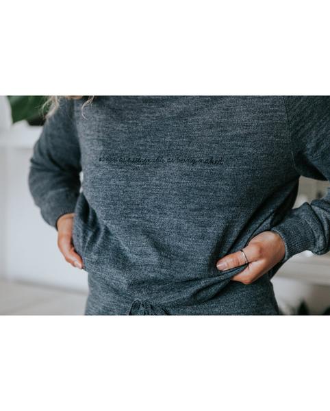 Almost as Sustainable As Being Naked Sweater - Grey *Only XS Left! FINAL SALE ITEM*