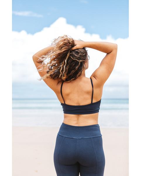 Organic Cotton Light Sports / Yoga / Lounge Bra - Ink Blue *Only XS, S, XL left!*