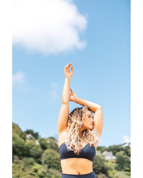 Organic Cotton Light Sports / Yoga / Lounge Bra - Ink Blue *Only XS, S, XL left!*