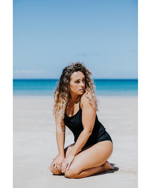 Tencel™ Lite Singlet Tank Top - Black