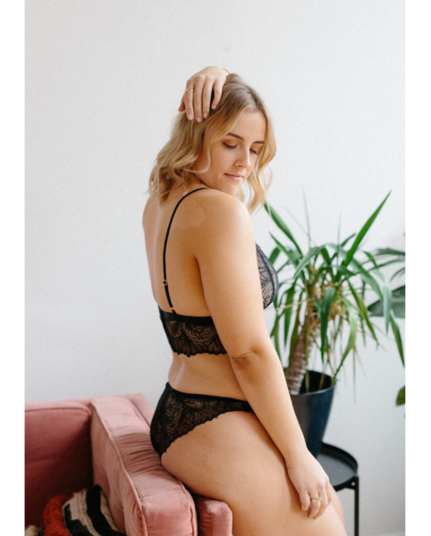 Black Lima Recycled Lace Undies