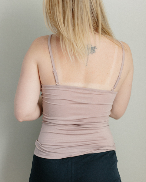 Tencel™ Lite Singlet Tank Top - Dusty Rose Pink