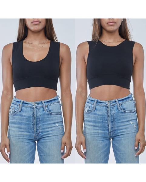 Organic Cotton Reversible Bralette - Black *Only XS left!*