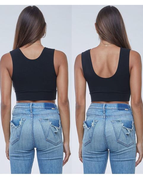 Organic Cotton Reversible Bralette - Black *Only XS left!*