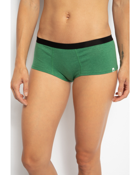 Women's Hemp Hipster Boyshort Undies - Green