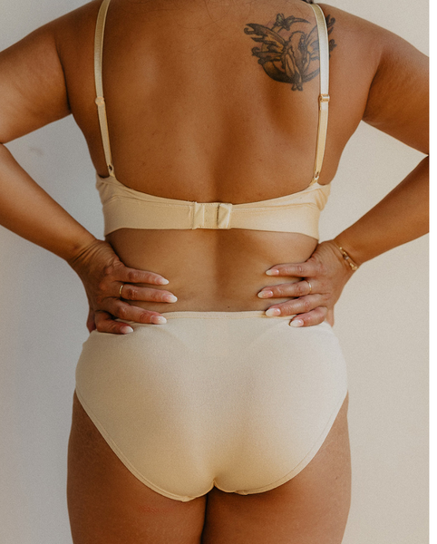 Organic Cotton Classic Bikini Undies - Beige